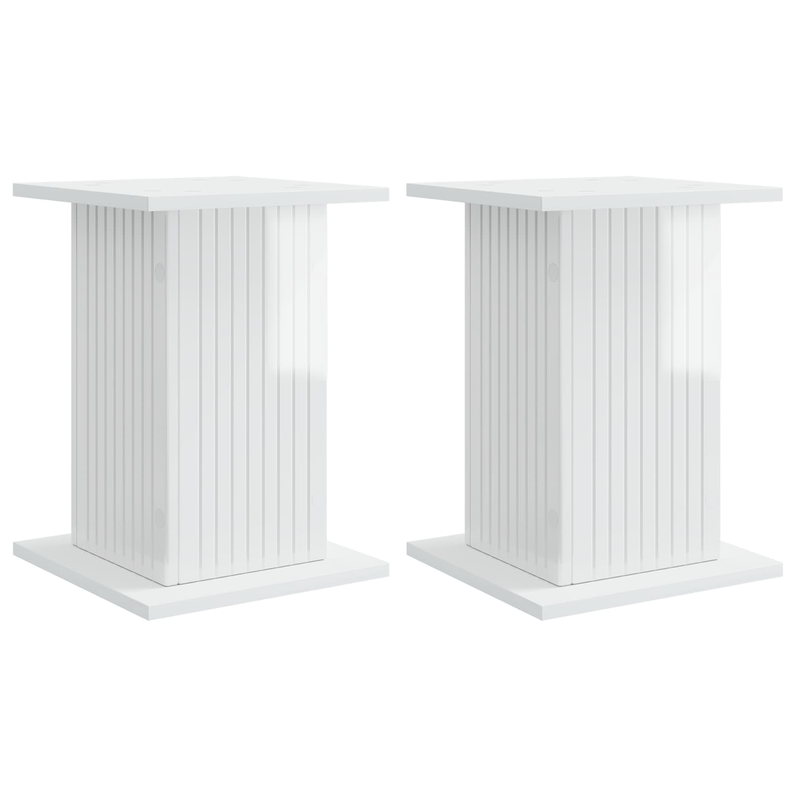 Βάση φυτών 2 pcs Γυαλιστερό Λευκό 30,5 x 30 x 43 εκ - Pakobazaar