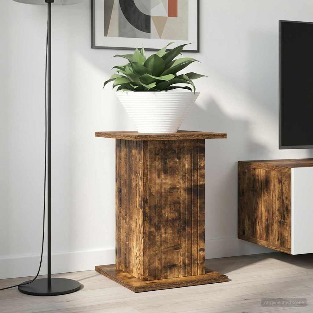 Βάση φυτών 2 pcs Καπνισμένο Ξύλο Δρυός 30,5 x 30 x 43 εκ - Pakobazaar