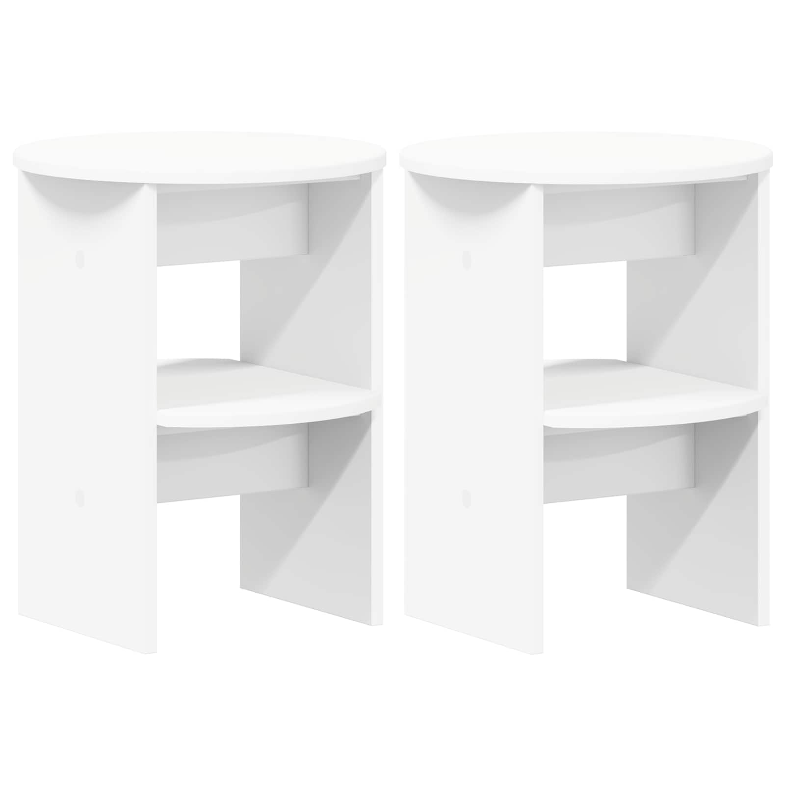 Βοηθητικό ντουλάπι 2 pcs Λευκός Ø40 x 50 εκ - Pakobazaar