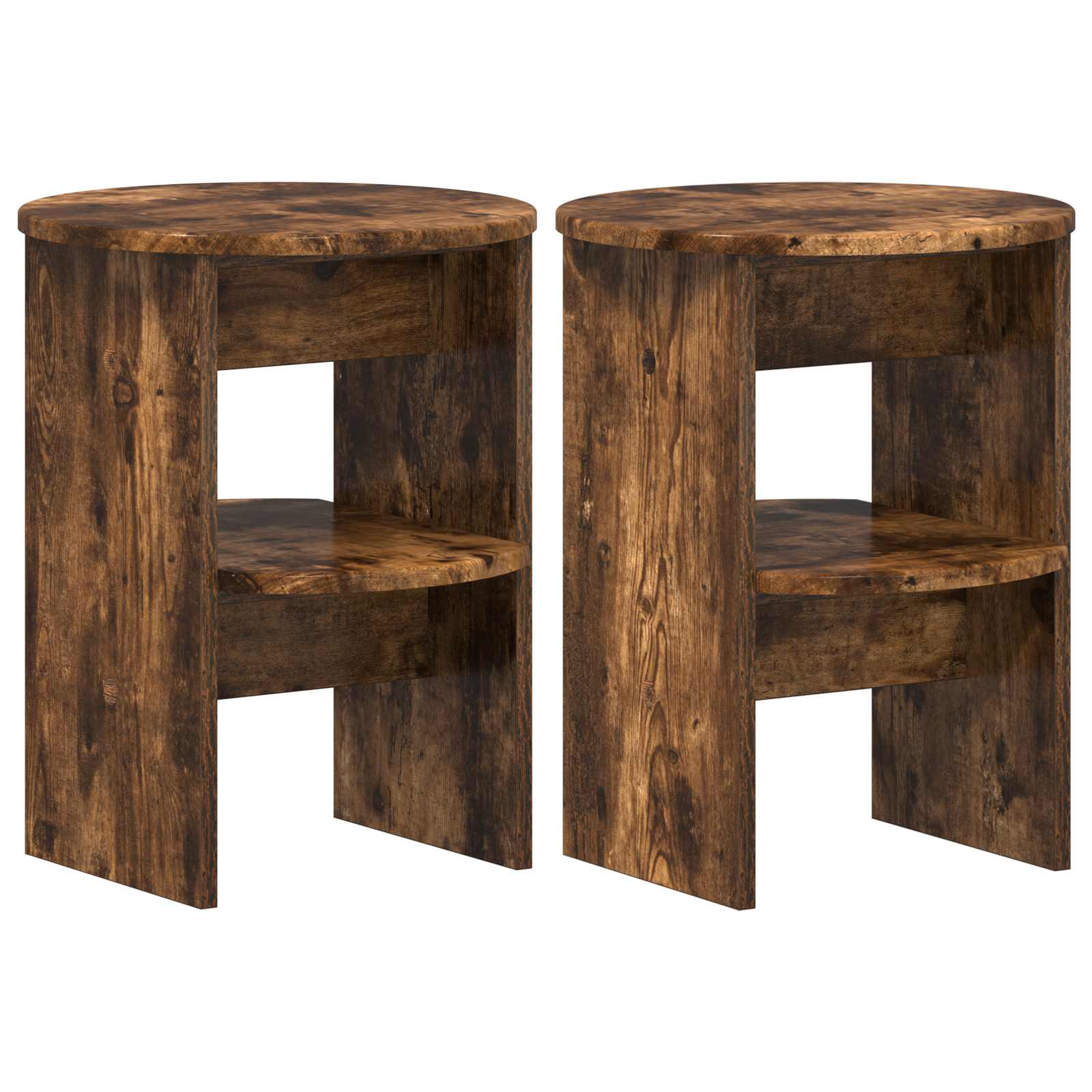 Βοηθητικό ντουλάπι 2 pcs Καπνιστή Δρυς Ø40 x 50 εκ - Pakobazaar