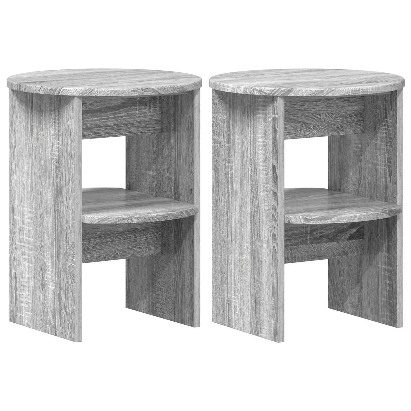Βοηθητικό ντουλάπι 2 pcs Γκρι Σονομά Ø40 x 50 εκ - Pakobazaar