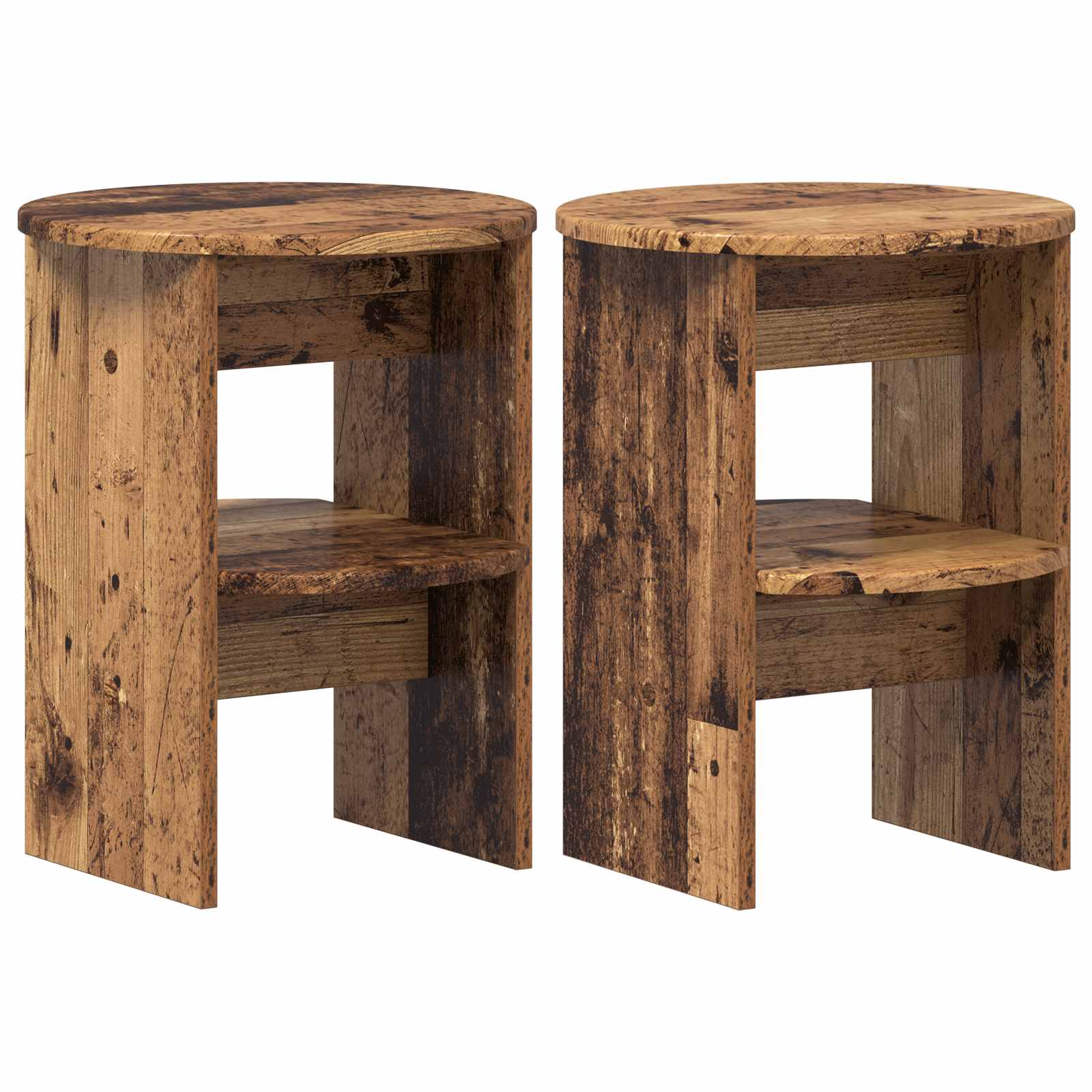 Βοηθητικό ντουλάπι 2 pcs Παλιό ξύλο Ø40 x 50 εκ - Pakobazaar