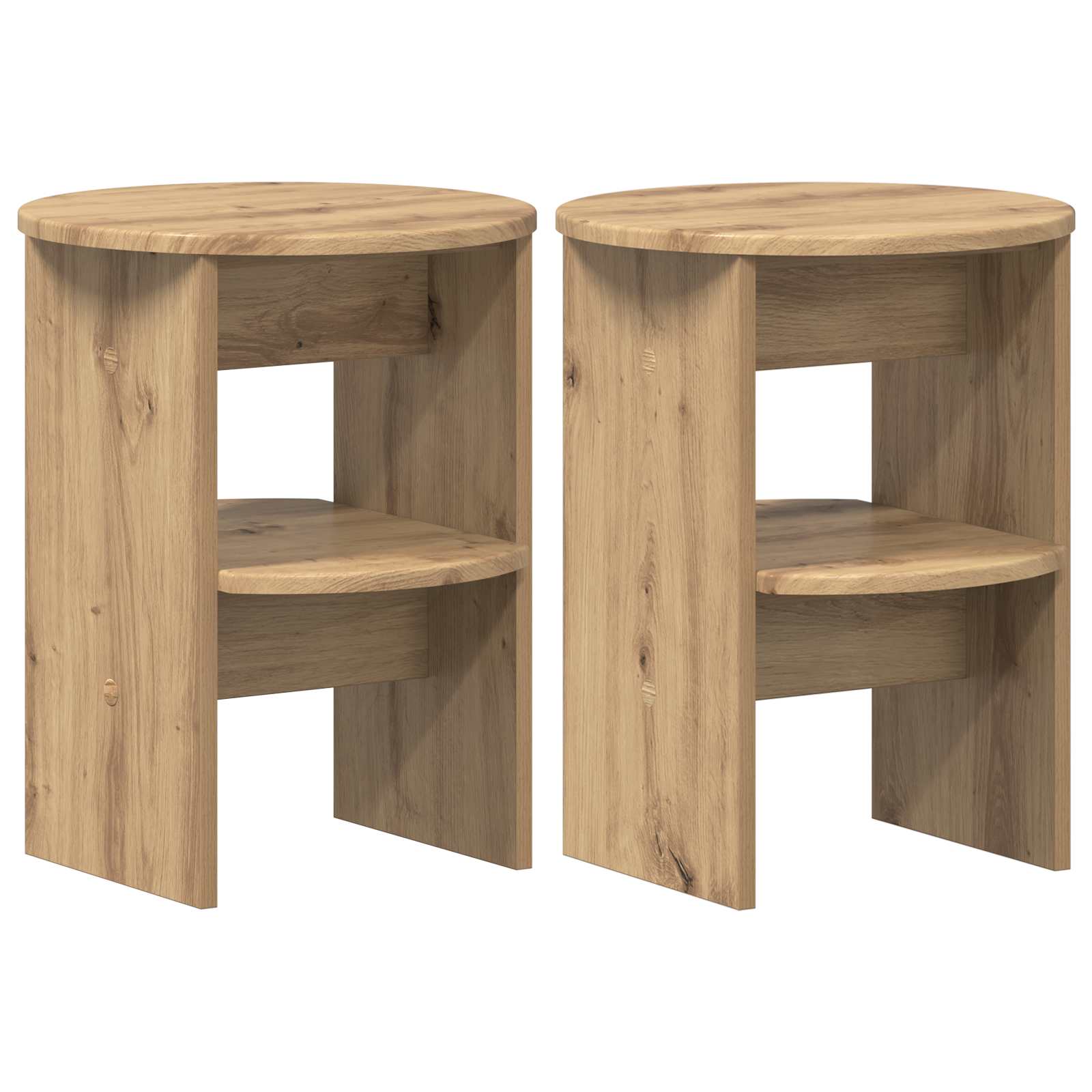 Βοηθητικό ντουλάπι 2 pcs Τεχνίτικη Δρυς Ø40 x 50 εκ - Pakobazaar