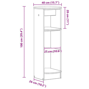 Βοηθητικό ντουλάπι Καπνιστή Δρυς 40 x 40 x 100 cm - Pakobazaar