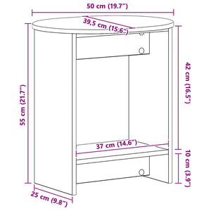 Τραπεζάκι Πλευράς Sonoma Δρυς 50 x 39,5 x 55 εκ - Pakobazaar