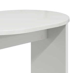 Τραπεζάκι Πλευράς Γυαλιστερό Λευκό 50 x 39,5 x 55 εκ - Pakobazaar