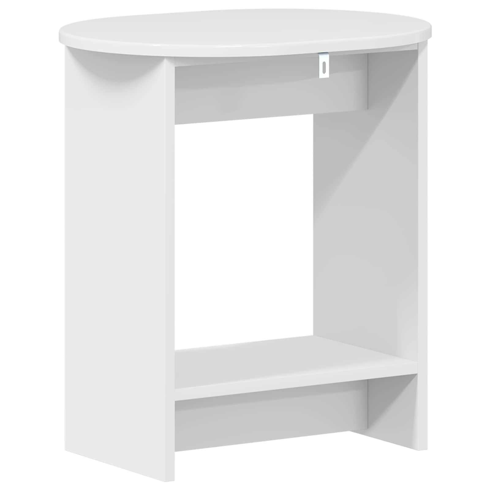 Τραπεζάκι Πλευράς Γυαλιστερό Λευκό 50 x 39,5 x 55 εκ - Pakobazaar