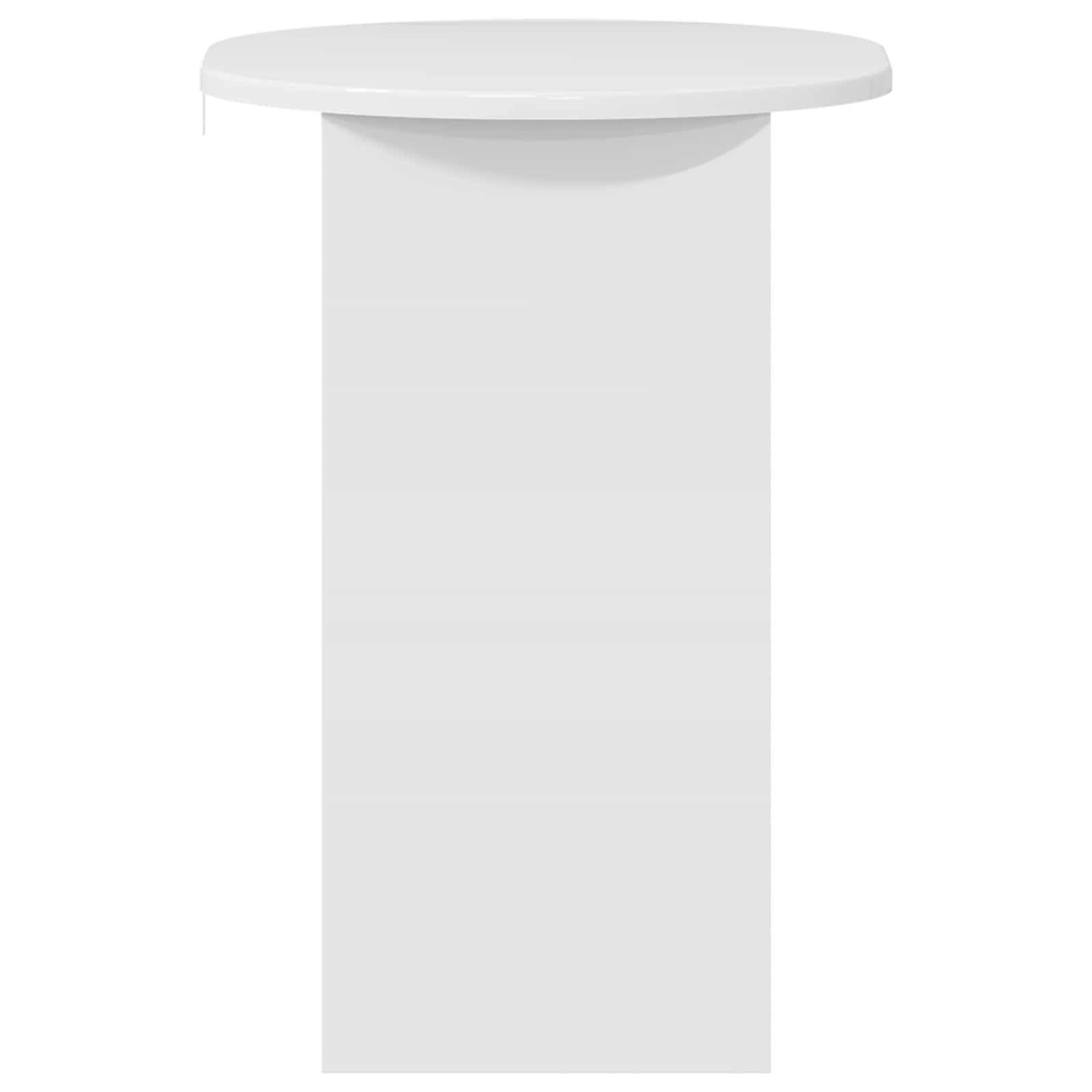 Τραπεζάκι Πλευράς Γυαλιστερό Λευκό 50 x 39,5 x 55 εκ - Pakobazaar