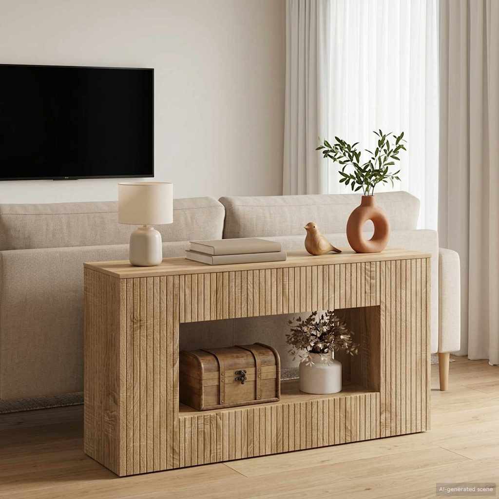 Τραπέζι κονσόλας Ριγέ Δρύς Sonoma 101 x 29 x 74 εκ. - Pakobazaar