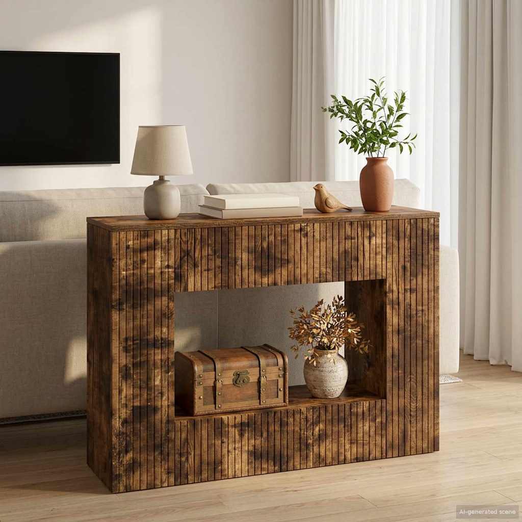 Τραπέζι κονσόλας Ριγέ Καπνιστή Δρυς 101 x 29 x 74 εκ. - Pakobazaar