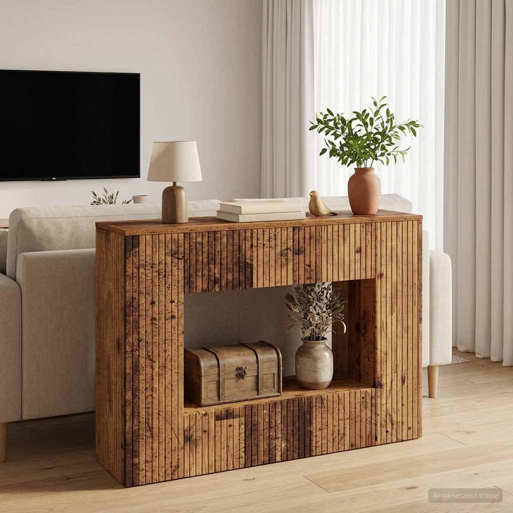 Τραπέζι κονσόλας Ριγέ Παλιό ξύλο 101 x 29 x 74 εκ. - Pakobazaar
