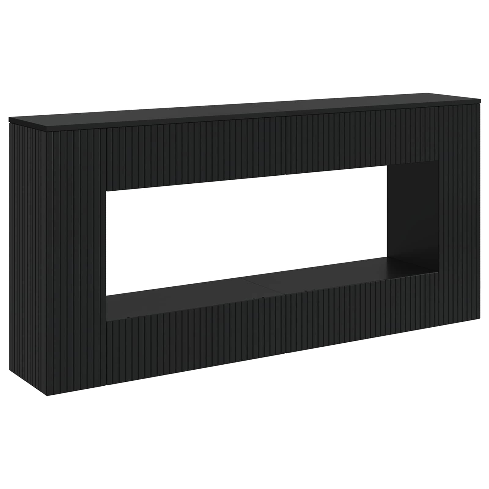 Τραπέζι κονσόλας Ριγέ Μαύρο 155 x 29 x 74 εκ. - Pakobazaar