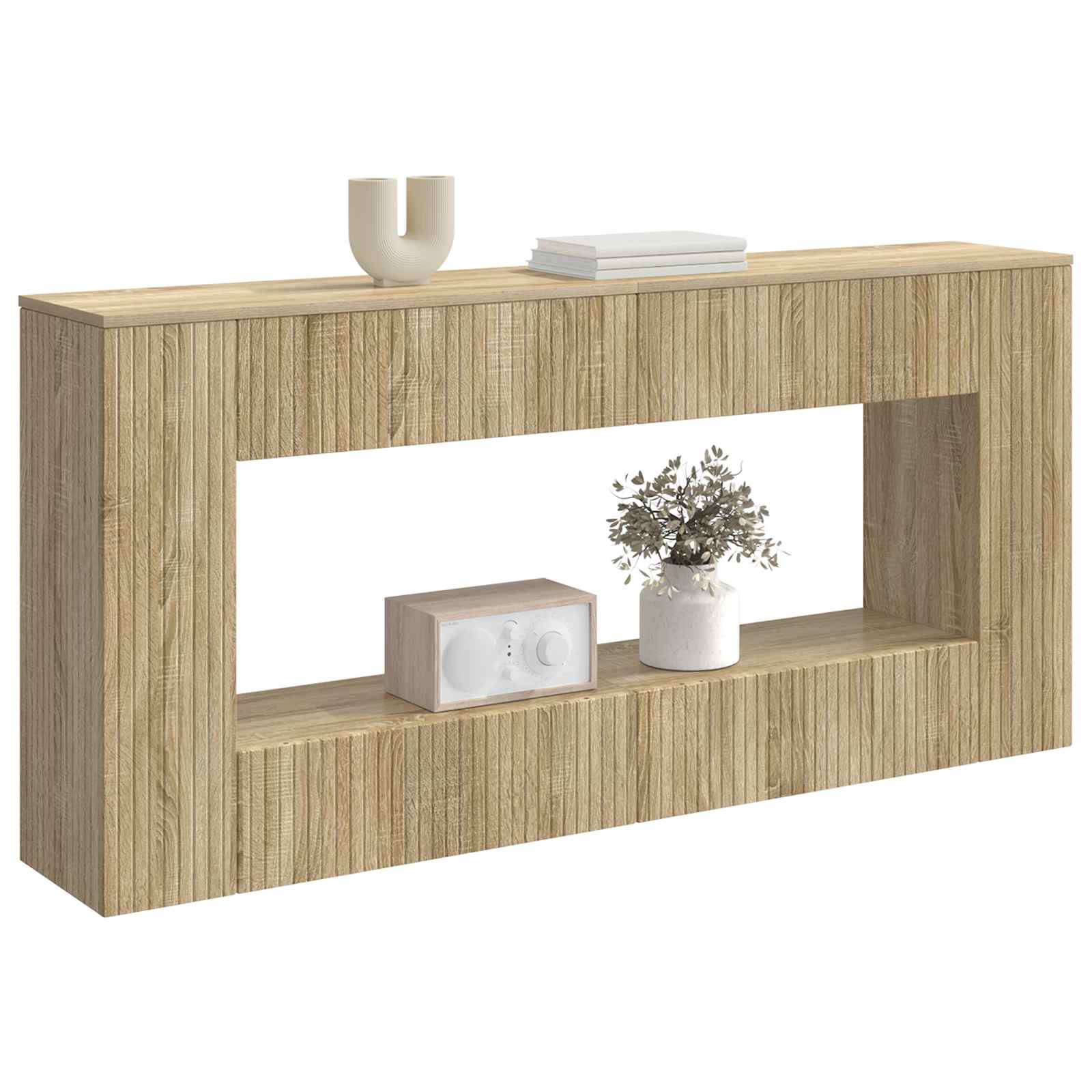 Τραπέζι κονσόλας Ριγέ Δρύς Sonoma 155 x 29 x 74 εκ. - Pakobazaar