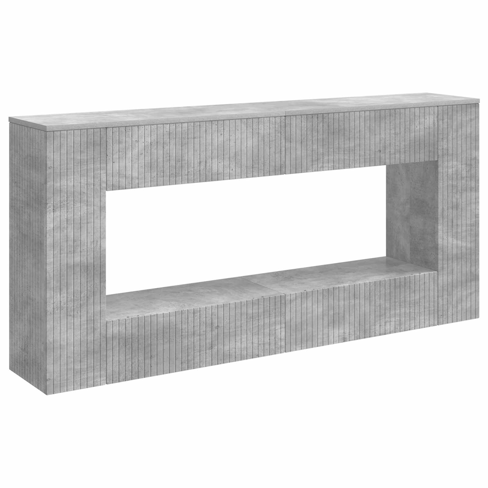 Τραπέζι κονσόλας Ριγέ Σκυρόχρωμο Γκρι 155 x 29 x 74 εκ. - Pakobazaar