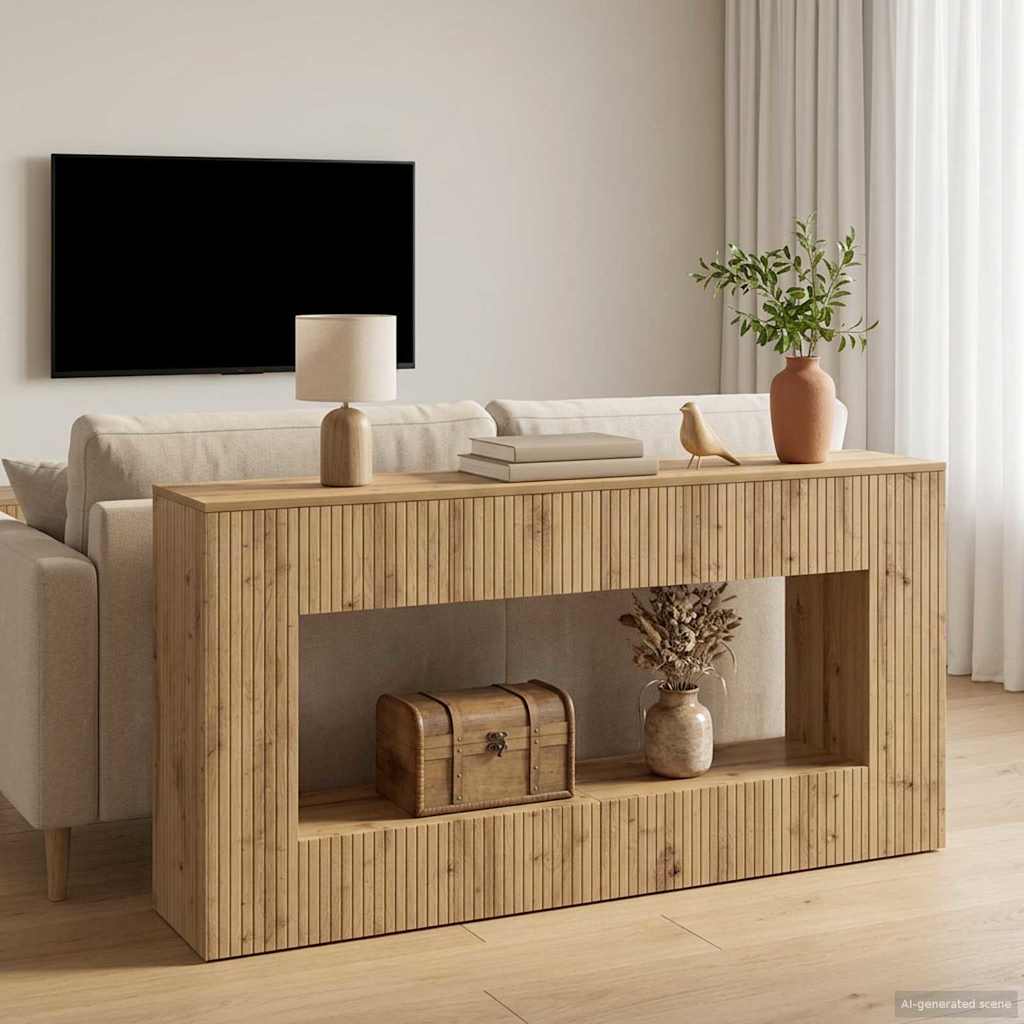 Τραπέζι κονσόλας Τεχνίτικη Δρυς 155 x 29 x 74 εκ. - Pakobazaar