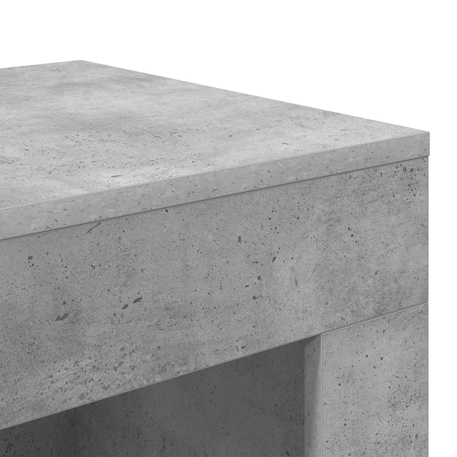 Τραπεζάκι Πλευράς Γκρι Σκυροδέματος 60 x 40 x 65 εκ. - Pakobazaar