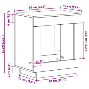 Τραπεζάκι Πλευράς Artisan Δρυς 60 x 40 x 65 εκ. - Pakobazaar