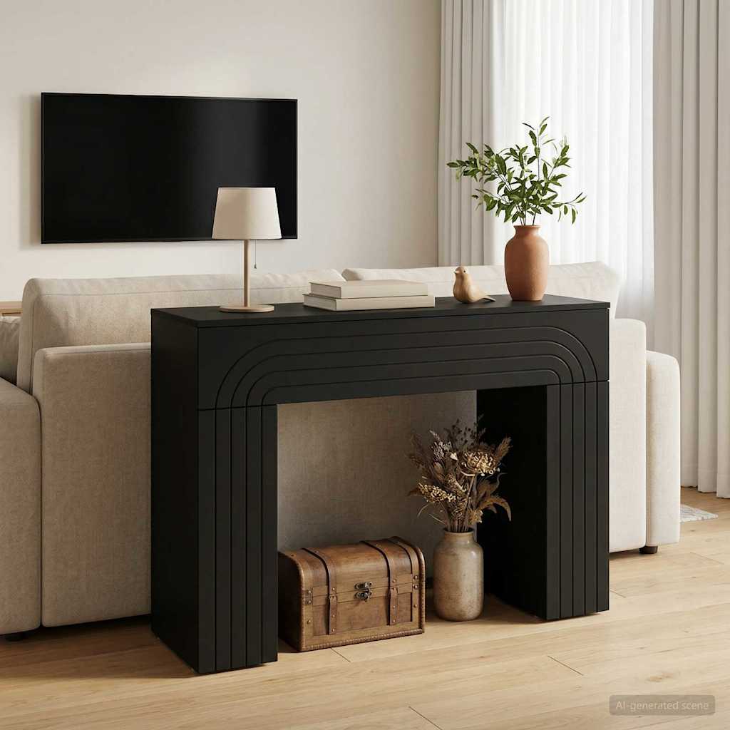 Τραπεζάκι σαλονιού Μαύρο 102 x 35 x 75 εκ Επεξεργασμένο Ξύλο - Pakobazaar