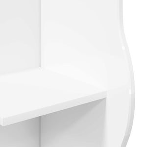 Γωνιακό ράφι με ράφι Γυαλιστερό Λευκό 34 x 33 x 102 εκ - Pakobazaar