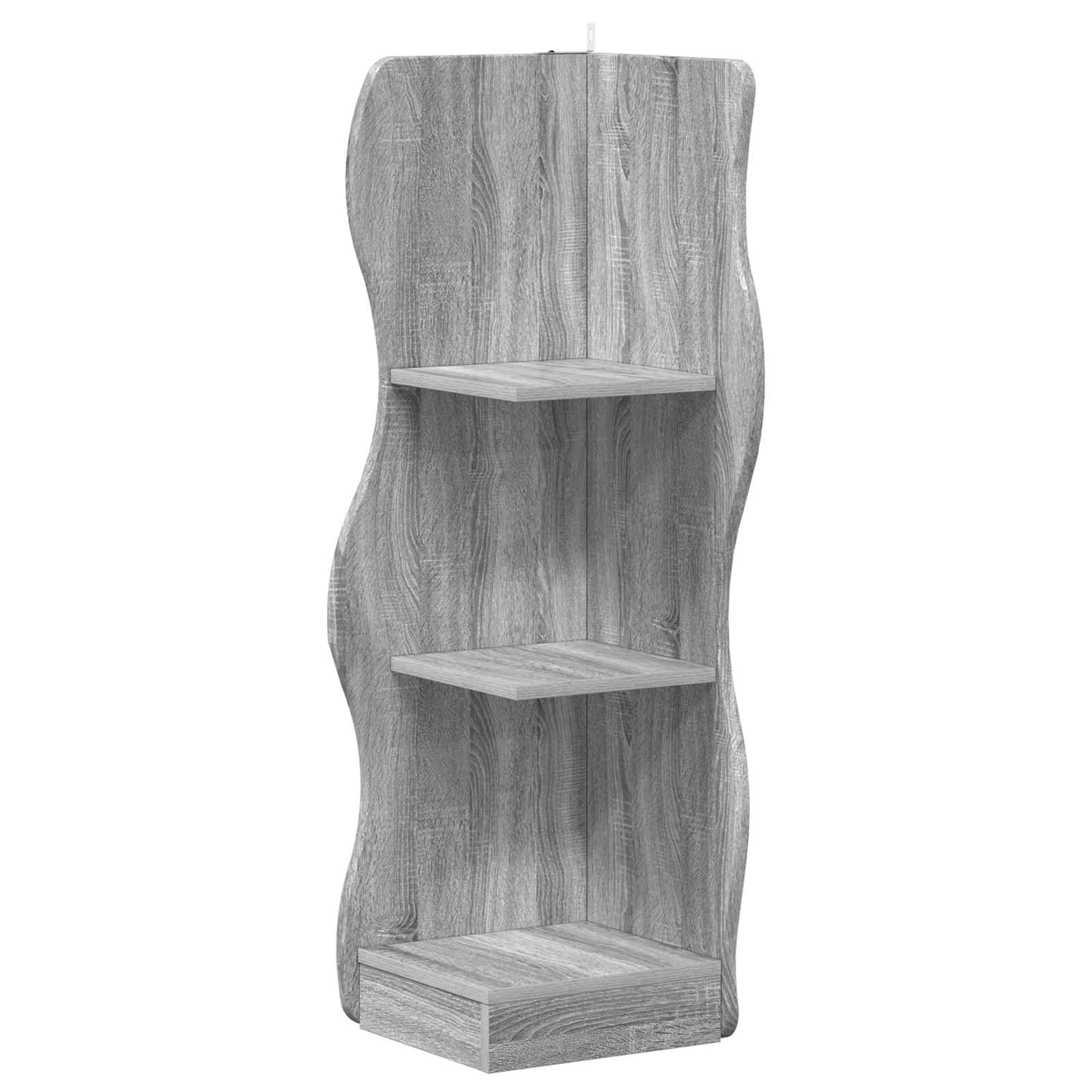 Γωνιακό ράφι Γκρι Sonoma 34 x 33 x 102 εκ Επεξεργασμένο Ξύλο - Pakobazaar