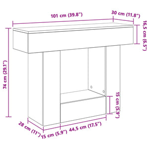 Λευκός 101 x 30 x 74 εκ - Pakobazaar