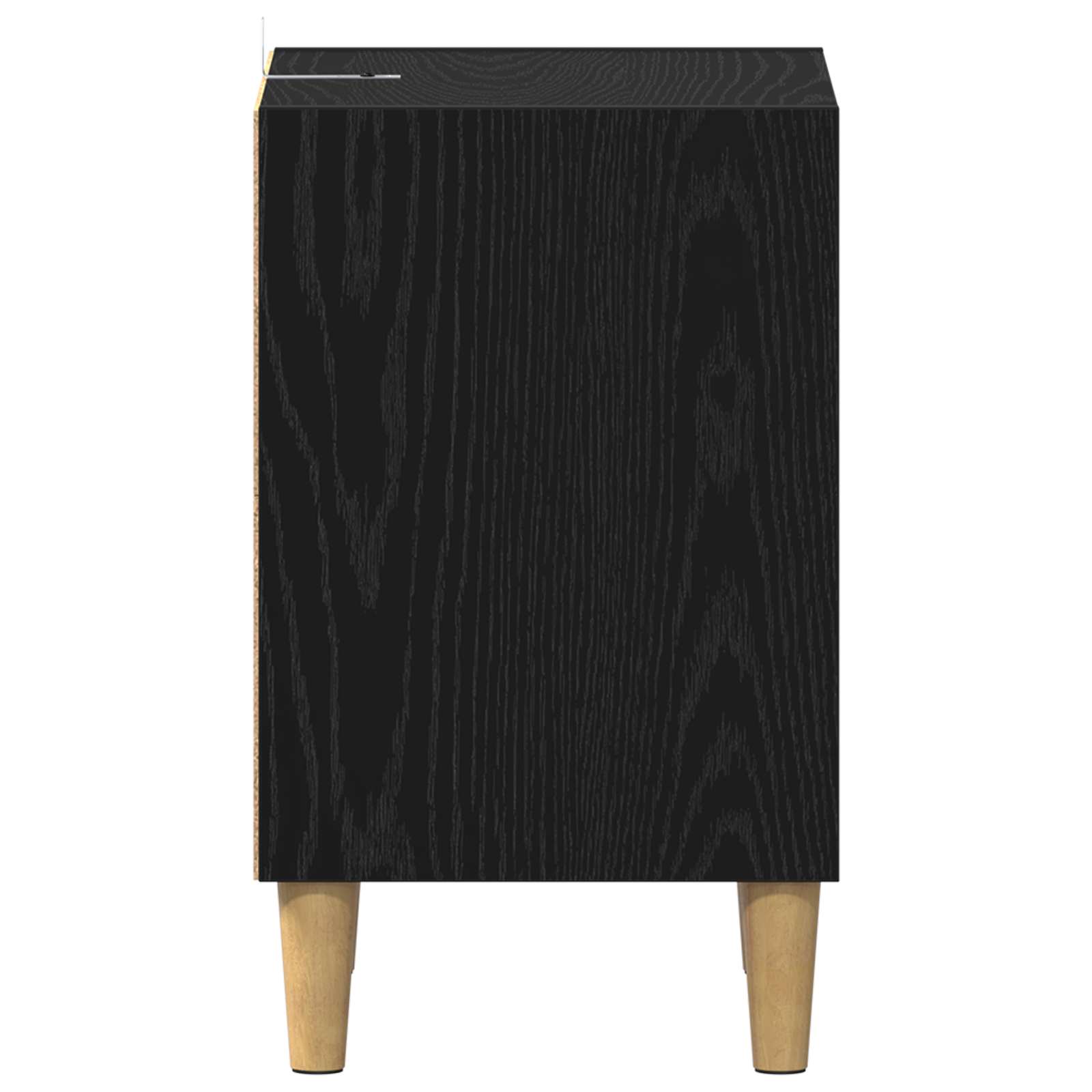 Ντουλάπι κρεβατιού 2 pcs Μαύρη Οξυά 40 x 30 x 50 cm