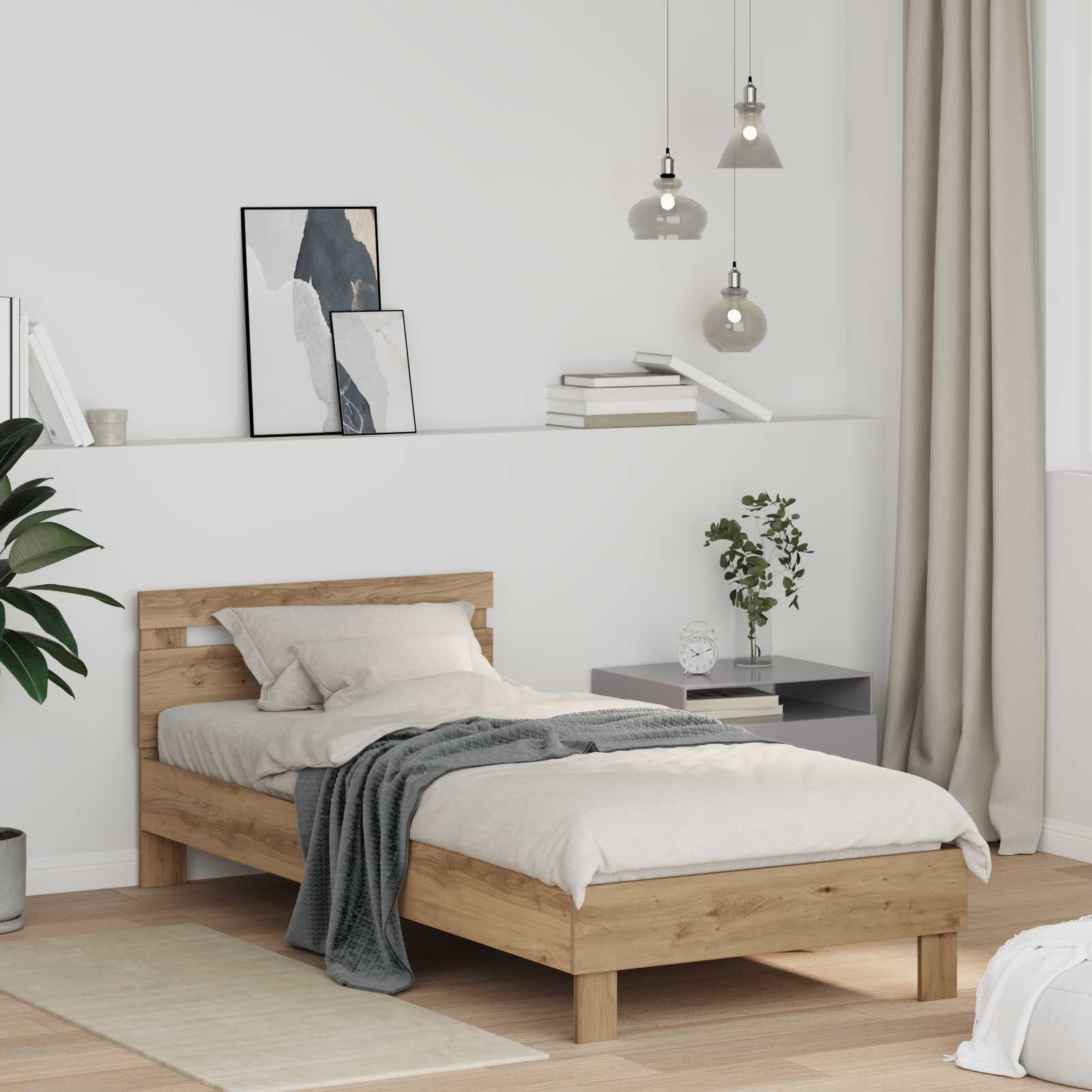 Σκελετός Κρεβατιού Artisan Oak 75 x 190 cm Επεξεργασμένο ξύλο - Pakobazaar