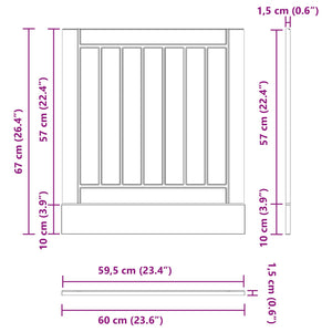 Πάνελ πλυντηρίου πιάτων LUCCA Μαύρη Δρυς 60 x 1,5 x 57 εκ