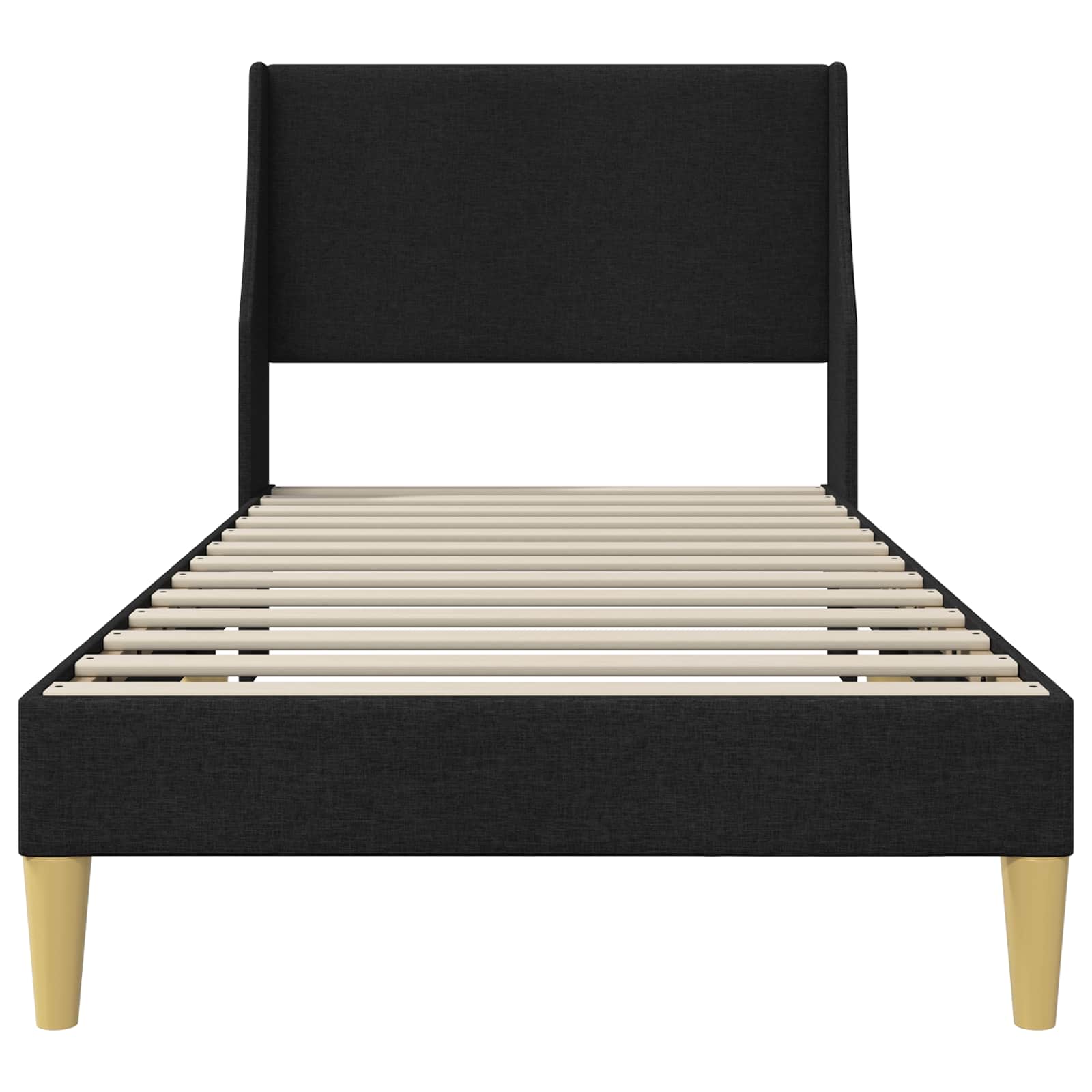 Σκελετός Κρεβατιού με κεφαλάρι Μαύρο 90 x 200 cm ύφασμα - Pakobazaar