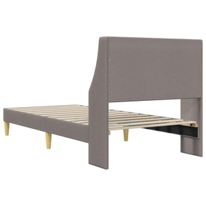 Σκελετός Κρεβατιού με κεφαλάρι Taupe 90 x 200 cm ύφασμα - Pakobazaar
