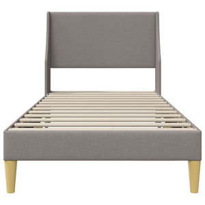 Σκελετός Κρεβατιού με κεφαλάρι Taupe 90 x 200 cm ύφασμα - Pakobazaar