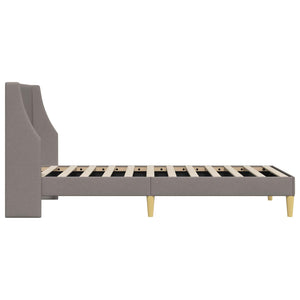 Σκελετός Κρεβατιού με κεφαλάρι Taupe 90 x 200 cm ύφασμα - Pakobazaar