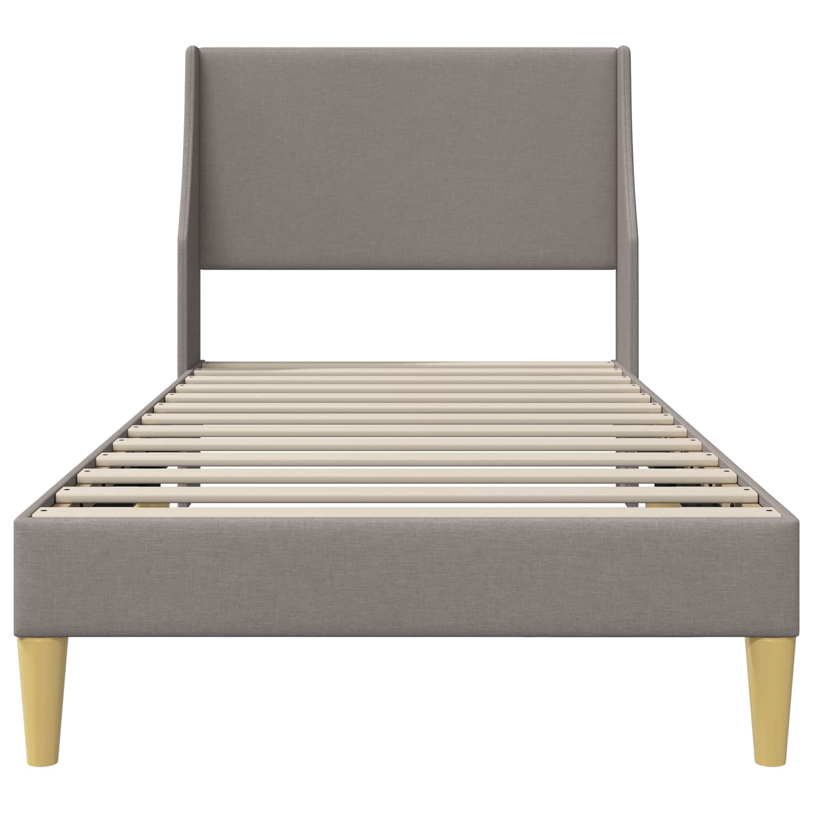 Σκελετός Κρεβατιού με κεφαλάρι Taupe 100 x 200 cm ύφασμα - Pakobazaar