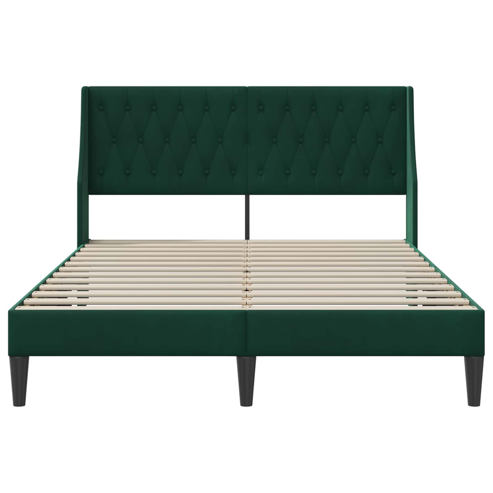 Σκελετός Κρεβατιού Σκούρο Πράσινο 120 x 190 cm Βελούδο - Pakobazaar