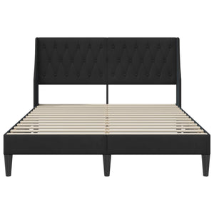 Σκελετός Κρεβατιού με κεφαλάρι Μαύρο 140 x 190 cm Βελούδο - Pakobazaar