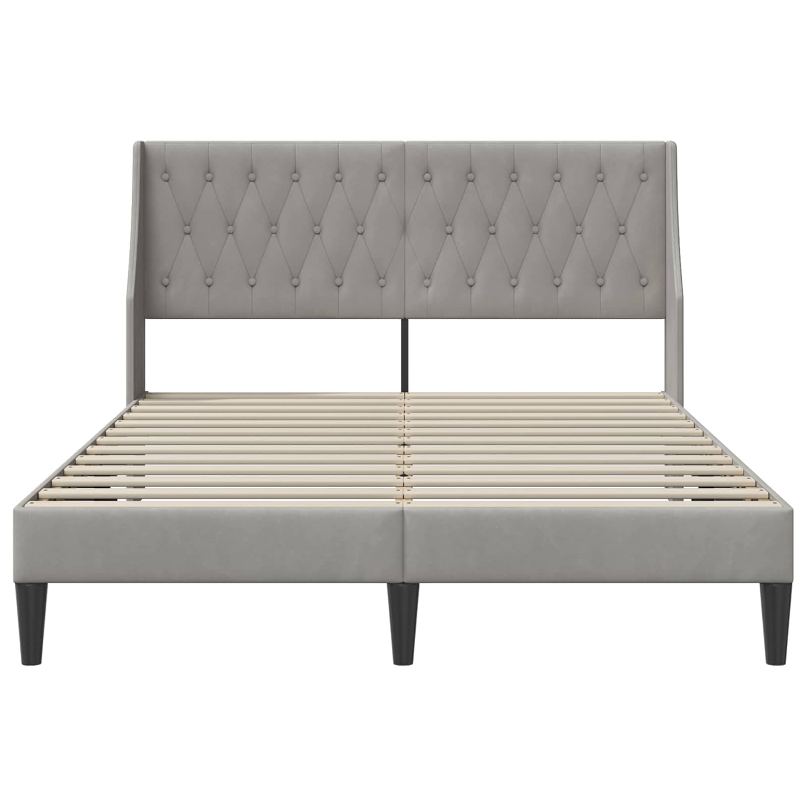 Σκελετός Κρεβατιού Ανοιχτό γκρι 160 x 200 cm Βελούδο - Pakobazaar