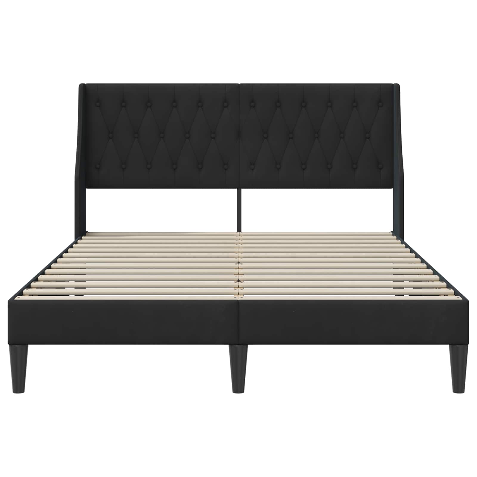 Σκελετός Κρεβατιού με κεφαλάρι Μαύρο 160 x 200 cm Βελούδο - Pakobazaar
