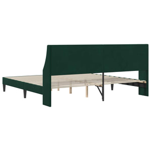 Σκελετός Κρεβατιού Σκούρο Πράσινο 180 x 200 cm Βελούδο - Pakobazaar
