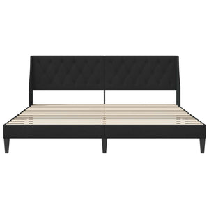 Σκελετός Κρεβατιού με κεφαλάρι Μαύρο 200 x 200 cm Βελούδο - Pakobazaar