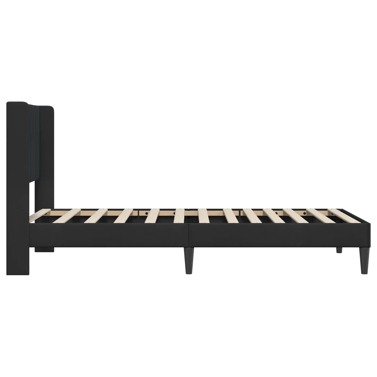 Σκελετός Κρεβατιού με κεφαλάρι Μαύρο 80 x 200 cm Βελούδο - Pakobazaar