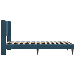 Σκελετός Κρεβατιού με κεφαλάρι Μπλε 90 x 190 cm Βελούδο - Pakobazaar