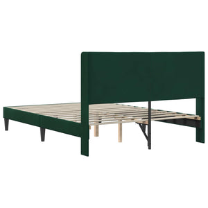 Σκελετός Κρεβατιού Σκούρο Πράσινο 120 x 190 cm Βελούδο - Pakobazaar