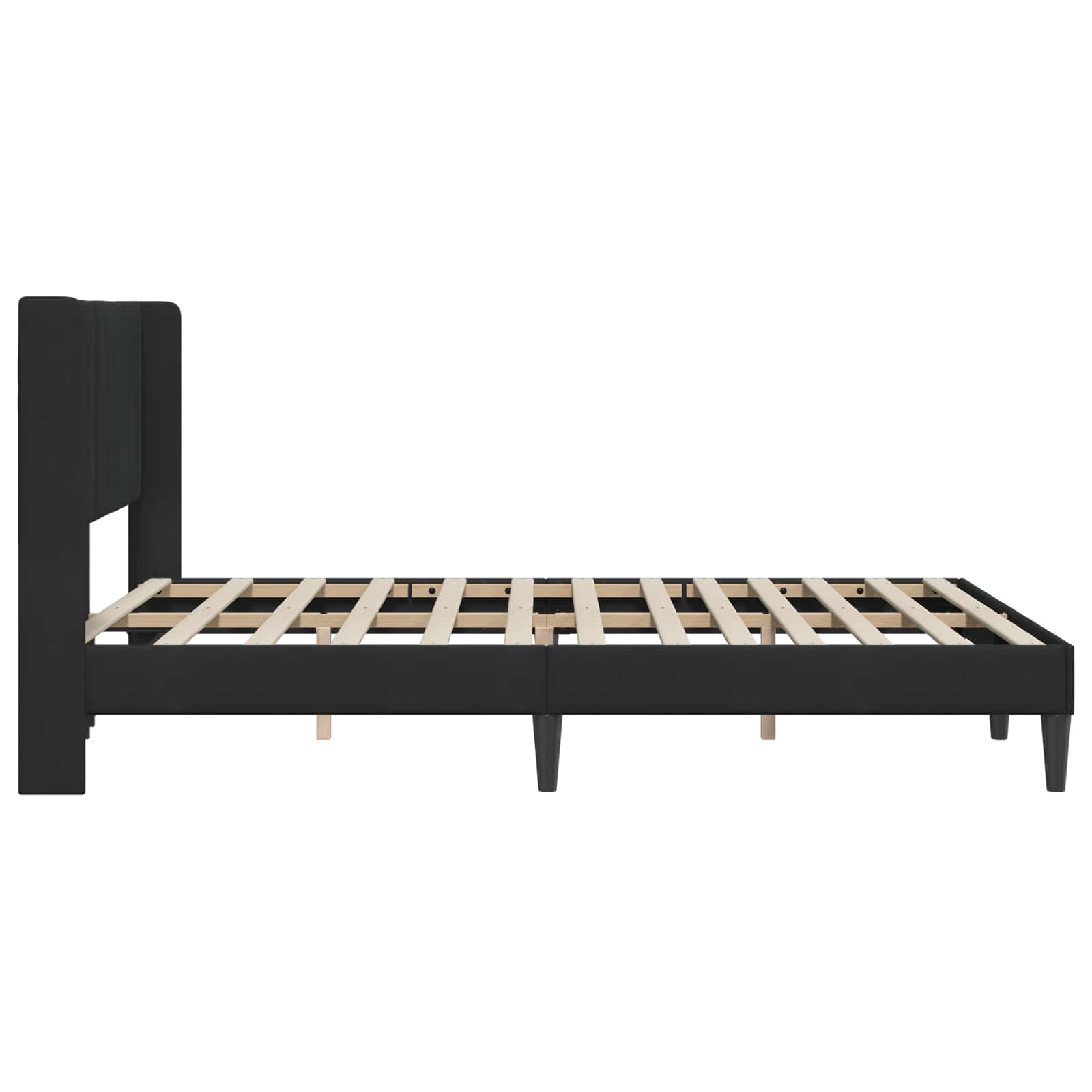 Σκελετός Κρεβατιού με κεφαλάρι Μαύρο 140 x 200 cm Βελούδο - Pakobazaar