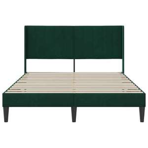 Σκελετός Κρεβατιού Σκούρο Πράσινο 160 x 200 cm Βελούδο - Pakobazaar