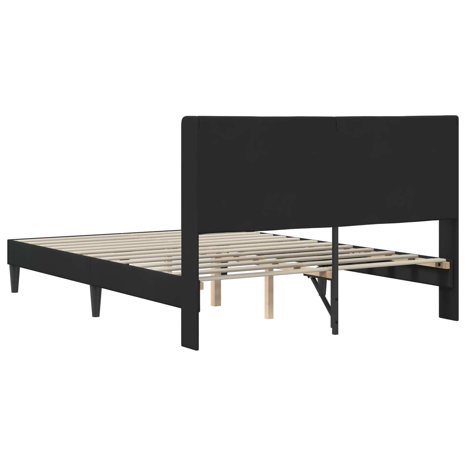 Σκελετός Κρεβατιού με κεφαλάρι Μαύρο 160 x 200 cm Βελούδο - Pakobazaar