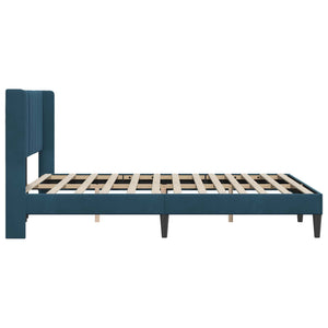 Σκελετός Κρεβατιού με κεφαλάρι Μπλε 160 x 200 cm Βελούδο - Pakobazaar