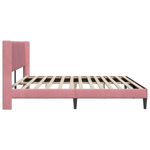 Σκελετός Κρεβατιού με κεφαλάρι Ροζ 180 x 200 cm Βελούδο - Pakobazaar