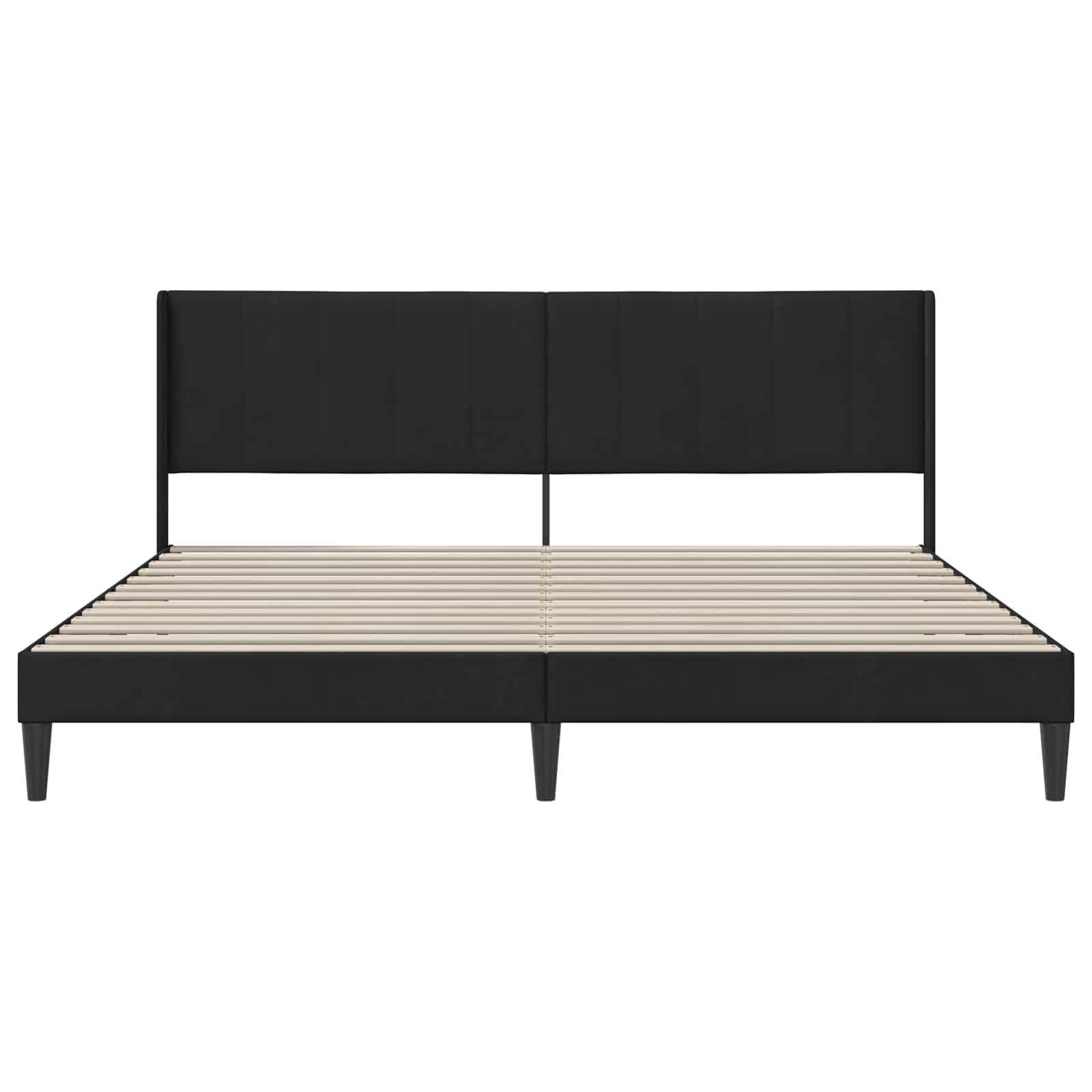 Σκελετός Κρεβατιού με κεφαλάρι Μαύρο 180 x 200 cm Βελούδο - Pakobazaar