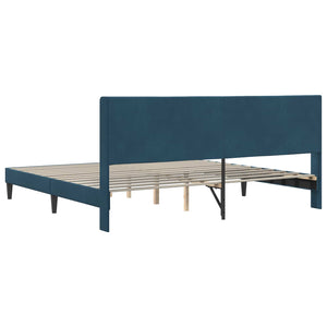 Σκελετός Κρεβατιού με κεφαλάρι Μπλε 180 x 200 cm Βελούδο - Pakobazaar