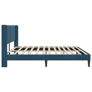 Σκελετός Κρεβατιού με κεφαλάρι Μπλε 180 x 200 cm Βελούδο - Pakobazaar